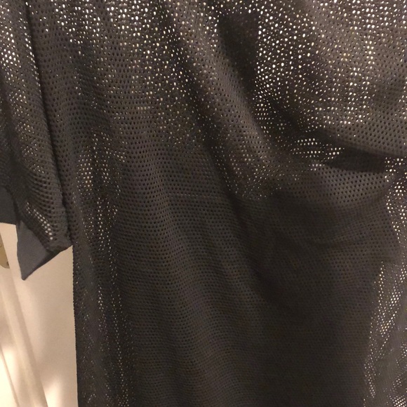 BCBGeneration black fishnet w/ black slip dress - Picture 3 of 3